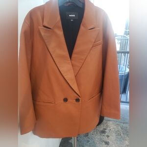 Lambskin blazer genuine leather